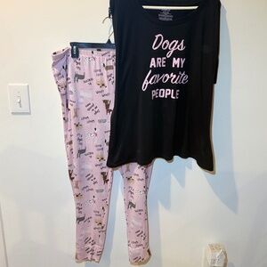 2x Joyspun Sleep set - Capri pants & T-shirt